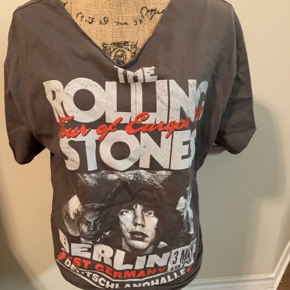 Rolling Stones distressed Tee band shirt